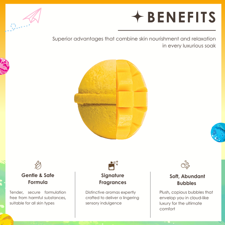 Bubble Bath Bomb - 4PCS Easter Package - 150g - Mango