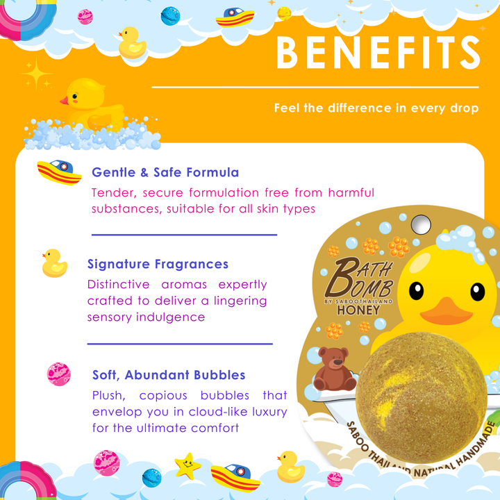 Bubble Bath Bomb - Duck Package - 150g - Honey
