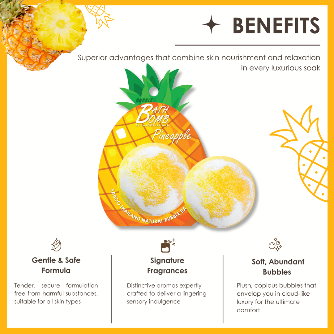 Bubble Bath Bomb - Fruit Package - 150g - Pineapple