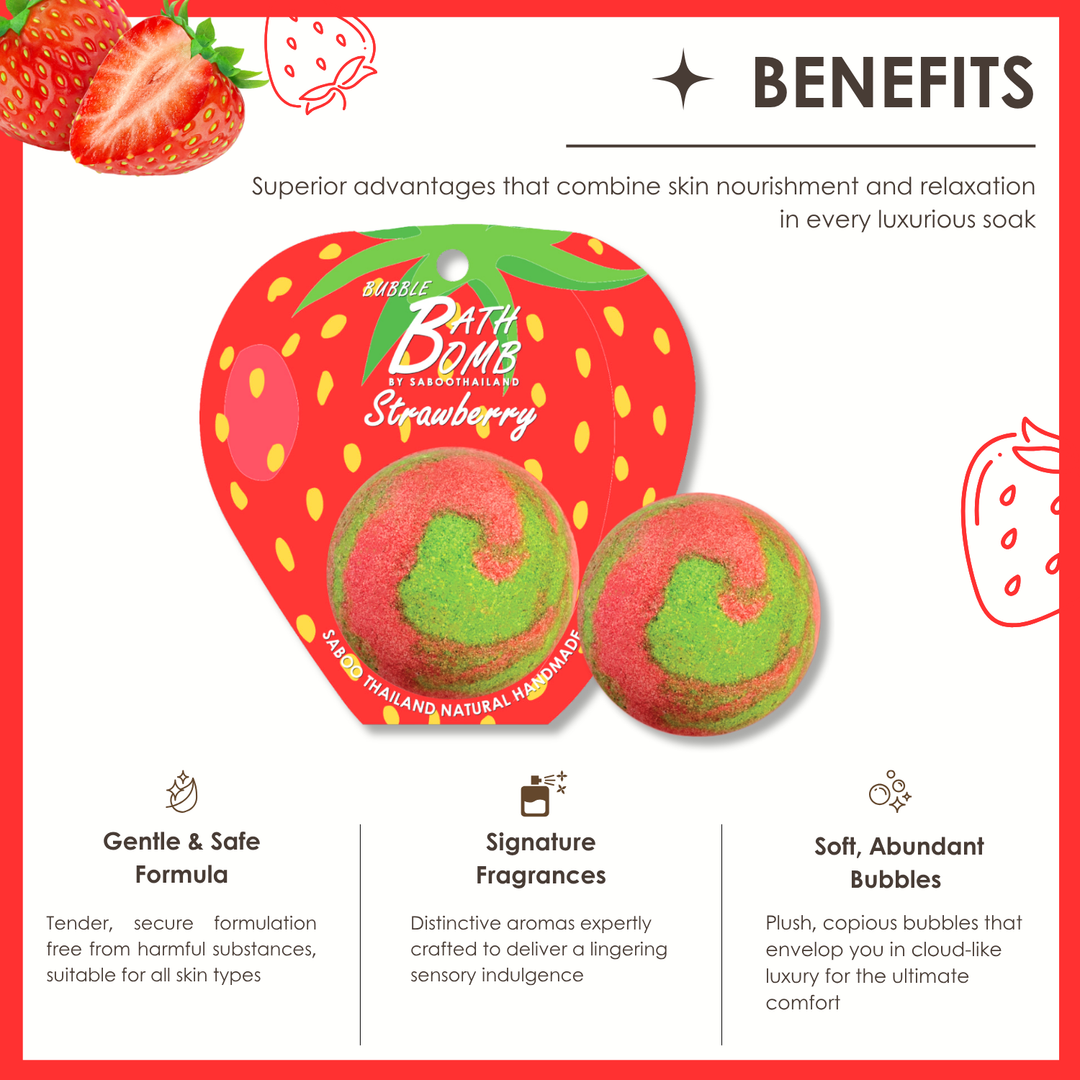 Bubble Bath Bomb - Fruit Package - 150g - Strawberry