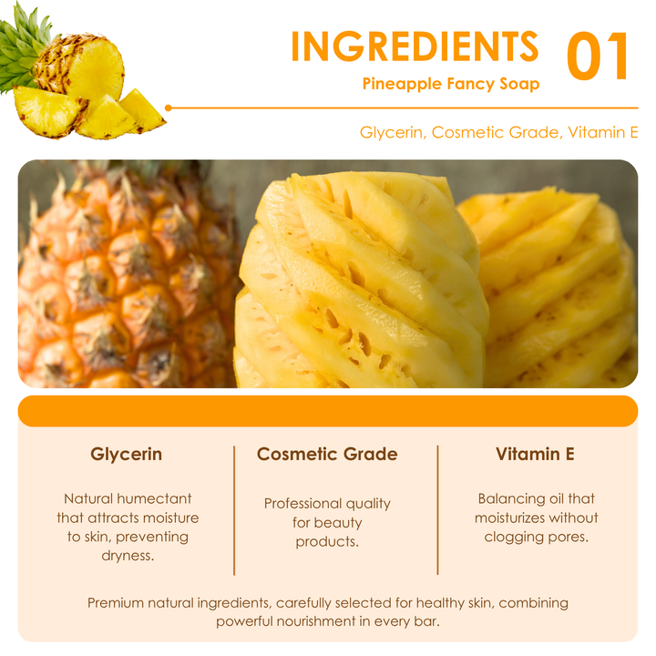 Natural Fancy Soap - Pineapple A