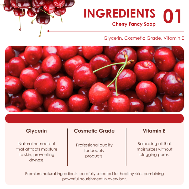 Natural Fancy Soap - 100g - Cherry