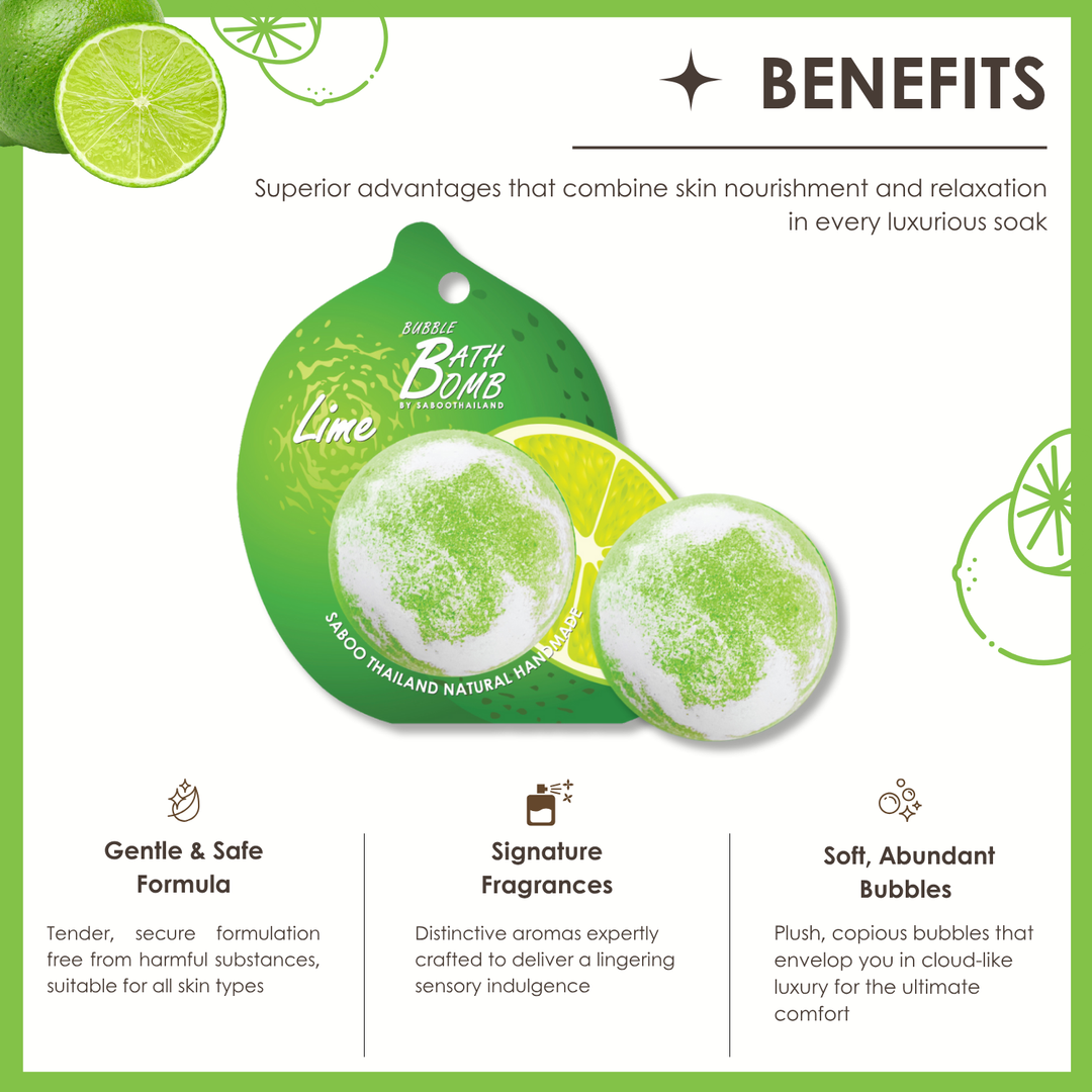 Bubble Bath Bomb - Fruit Package - 150g - Lime