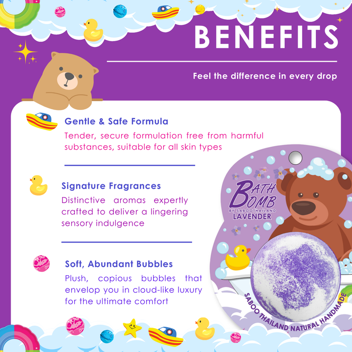 Bubble Bath Bomb - Bear Package - 150g - Lavender