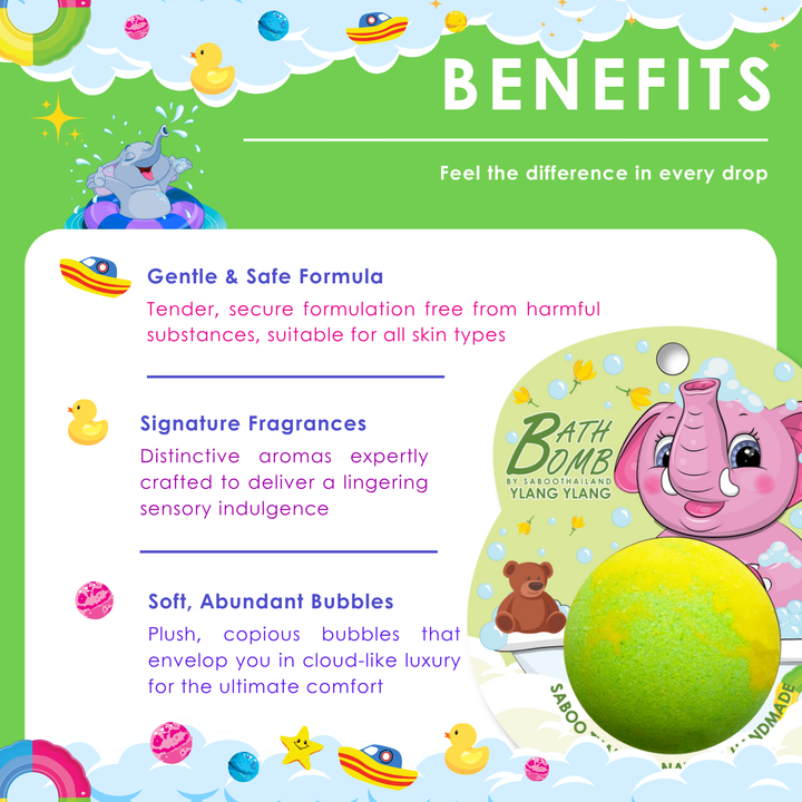 Bubble Bath Bomb - Elephant Package - 150g - Ylang Ylang