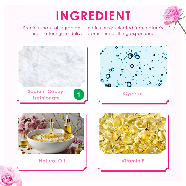 Bubble Bath Powder - 200g - Rose