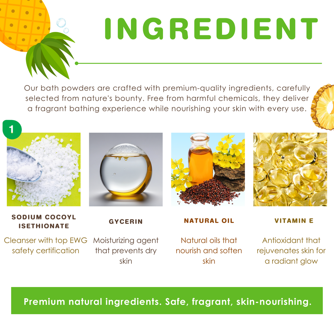 Bubble Bath Powder - 100g - Pineapple