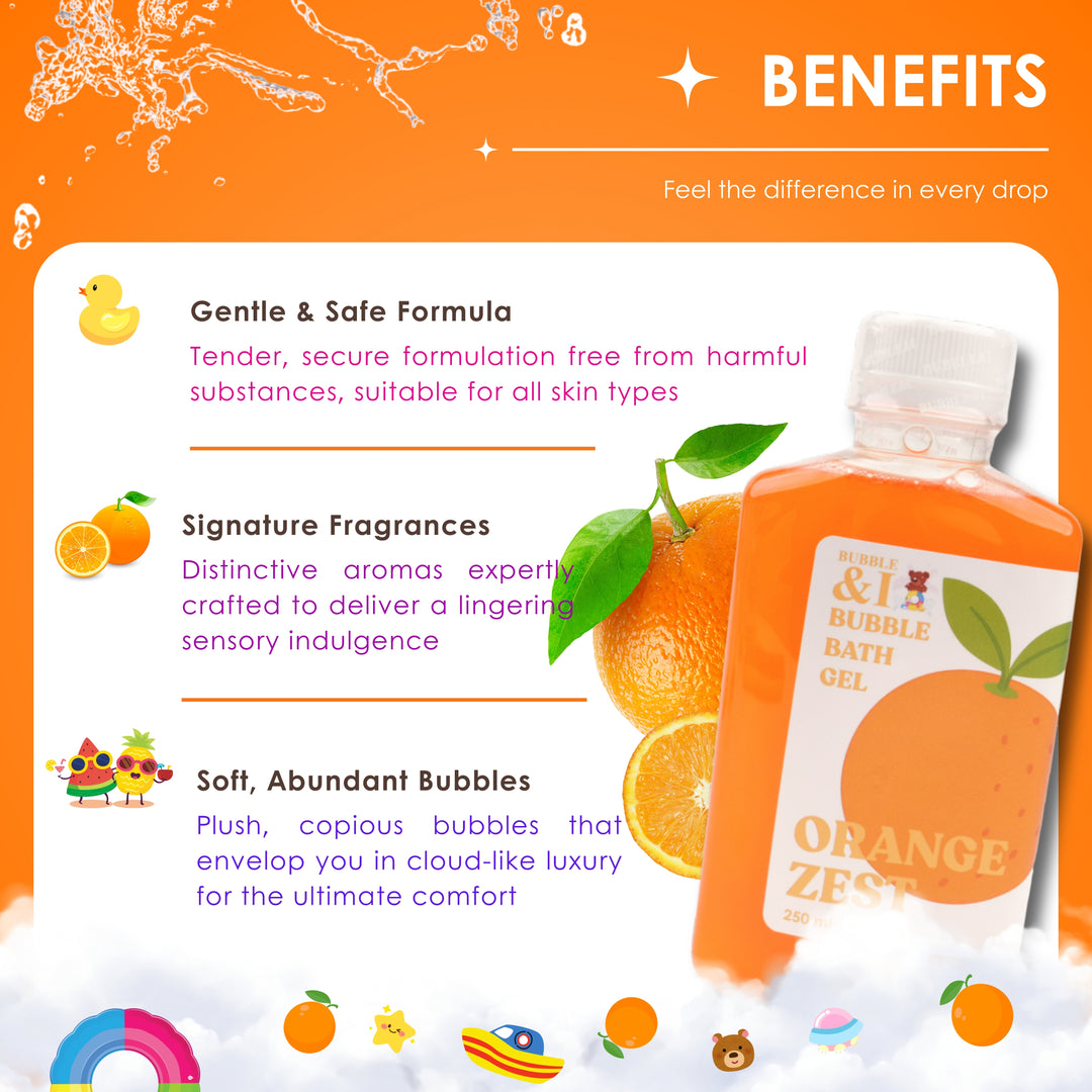 Bubble Bath Gel - 250 ml - Orange Zest