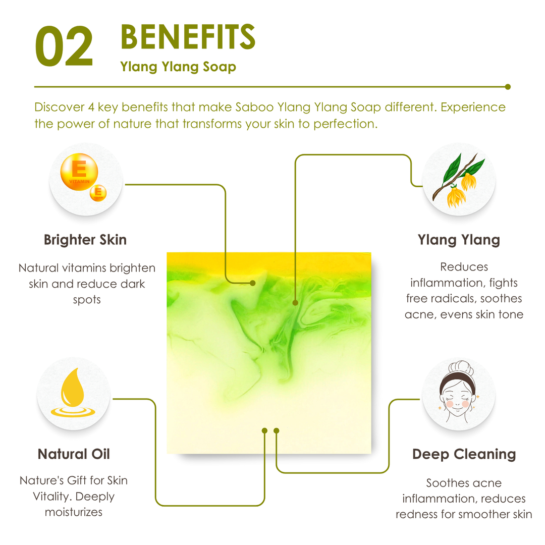 Natural Soap - Square Shape - 100g - Ylang Ylang