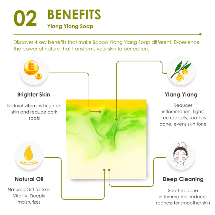 Natural Soap - Square Shape - 100g - Ylang Ylang