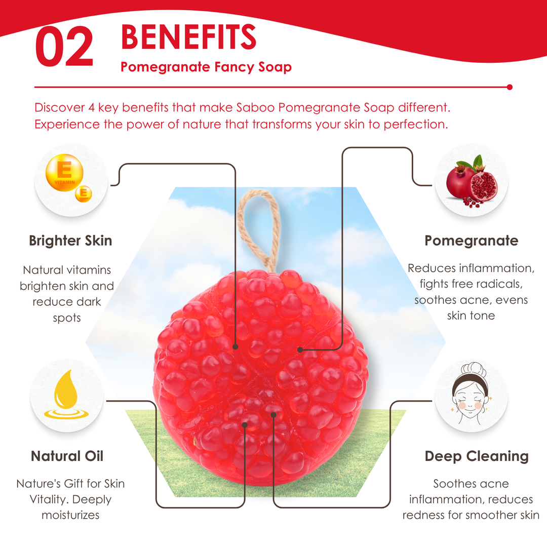 Natural Fancy Soap - Pomegranate