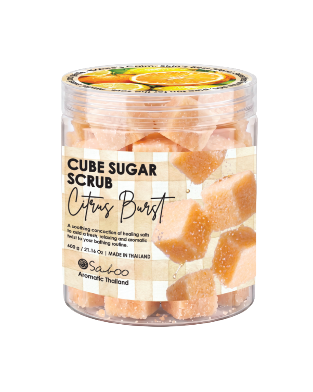 CUBE SUGAR SCRUB 600g - Citrus Burst