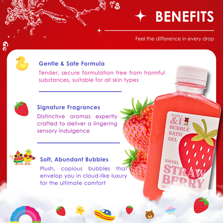 Bubble Bath Gel - 250 ml - Strawberry