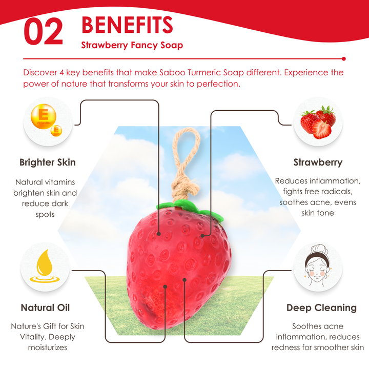 Natural Fancy Soap - 100g - Strawberry