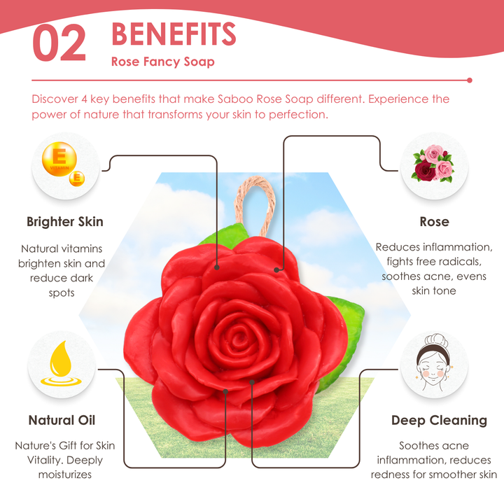 Natural Fancy Soap - 100g - Rose
