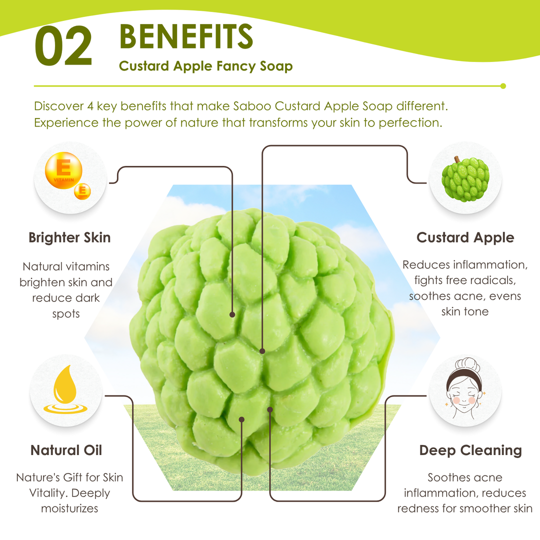 Natural Fancy Soap - 100g - Custard Apple