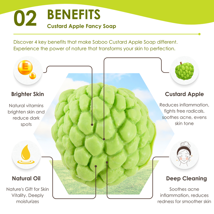 Natural Fancy Soap - 100g - Custard Apple