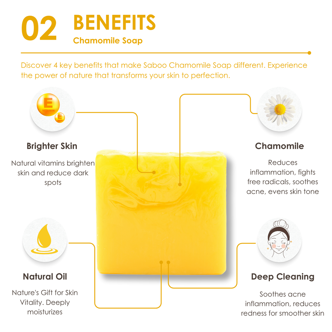 Natural Soap - Square Shape - 100g - Chamomile