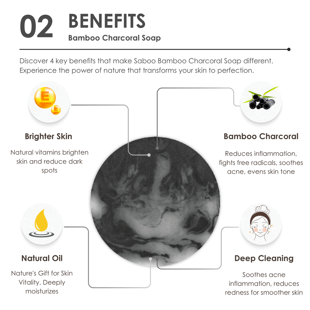 Premium Soap - Black Box Package - 100g - Bamboo Charcoal