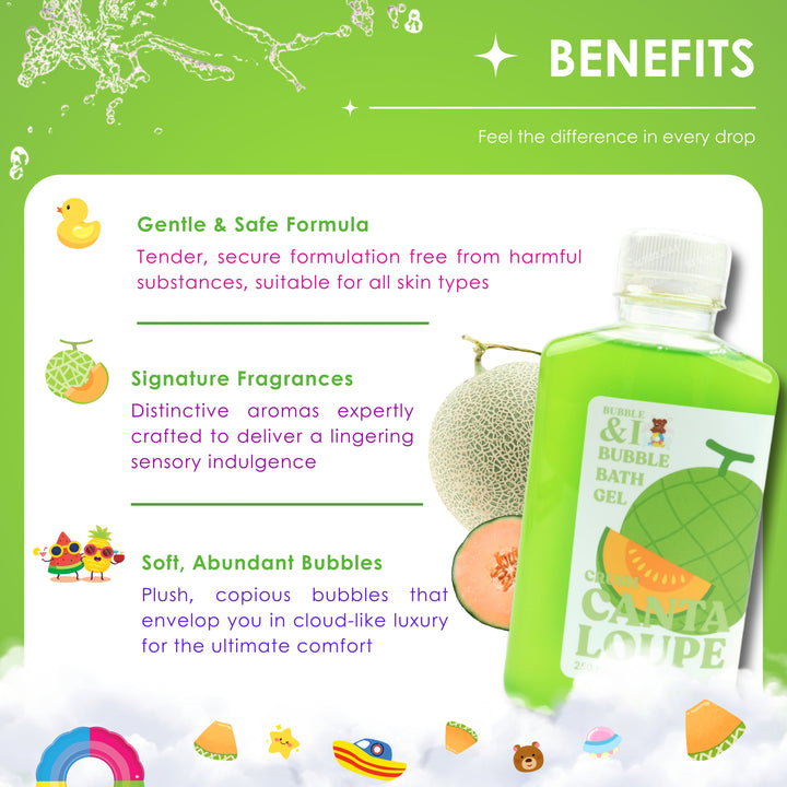 Bubble Bath Gel - 250 ml - Cantaloupe