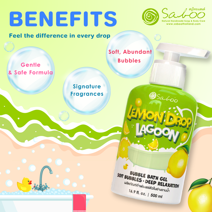 Bubble Bath Gel - 500ml - Lemon Drop Lagoon