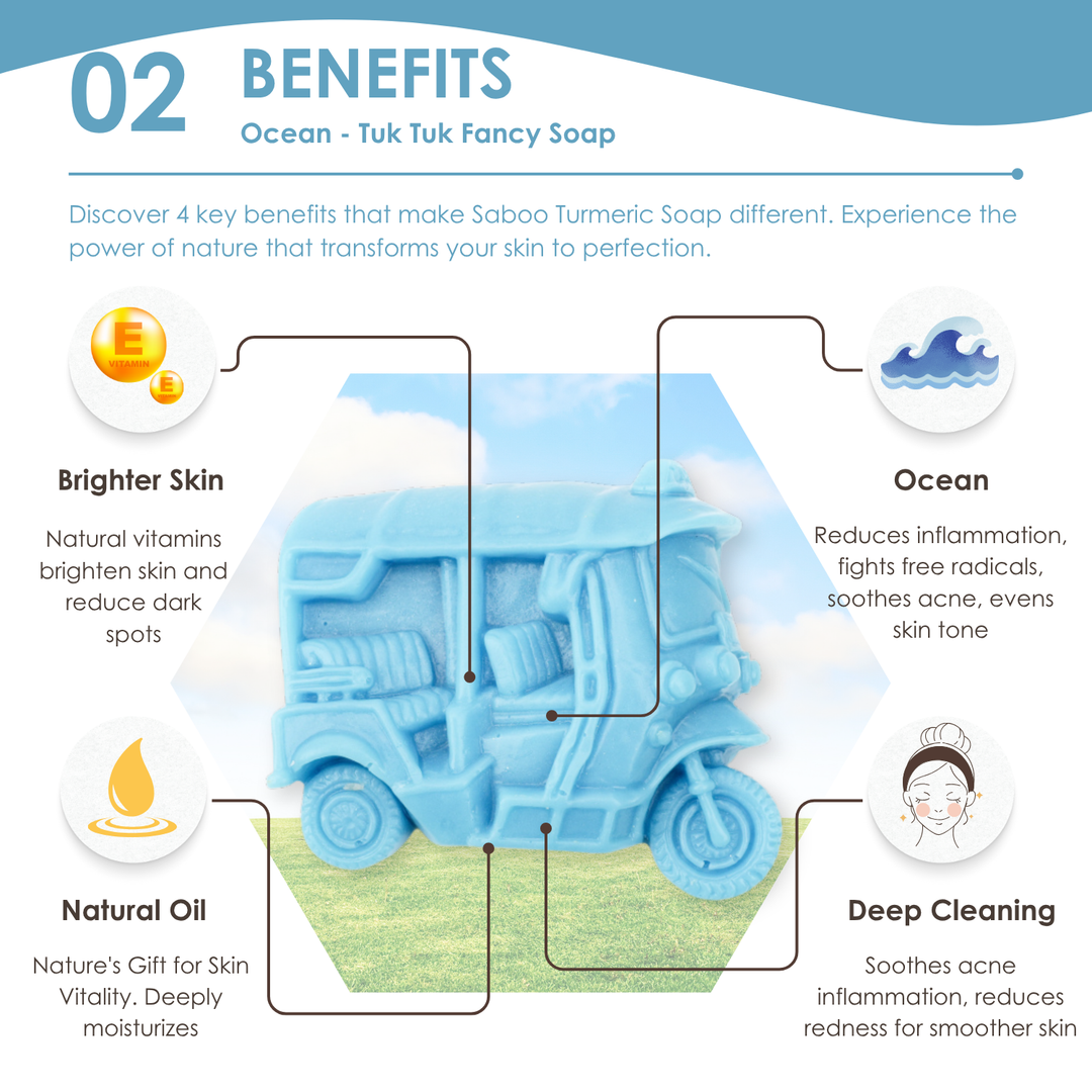 Natural Fancy Soap - Tuk Tuk - 100g - Ocean