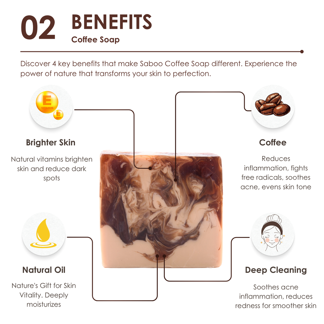 Natural Soap - Square Shape - 100g - Coffee