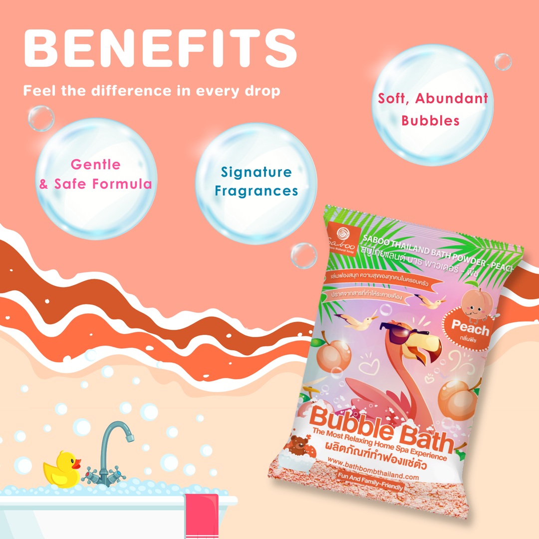 Bubble Bath Powder - 100g - Peach