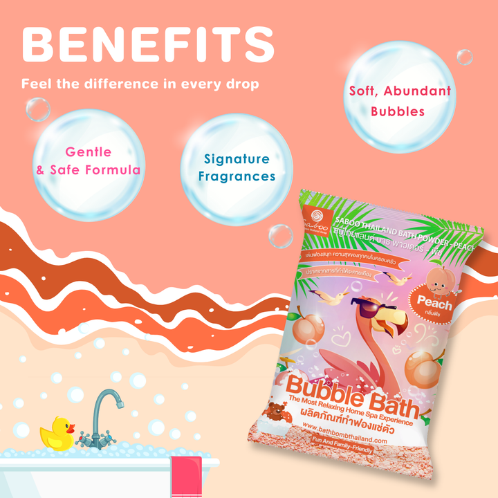 Bubble Bath Powder - 100g - Peach
