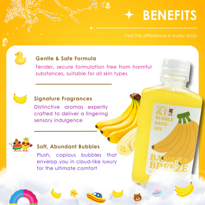 Bubble Bath Gel - 250 ml - Banana Breeze