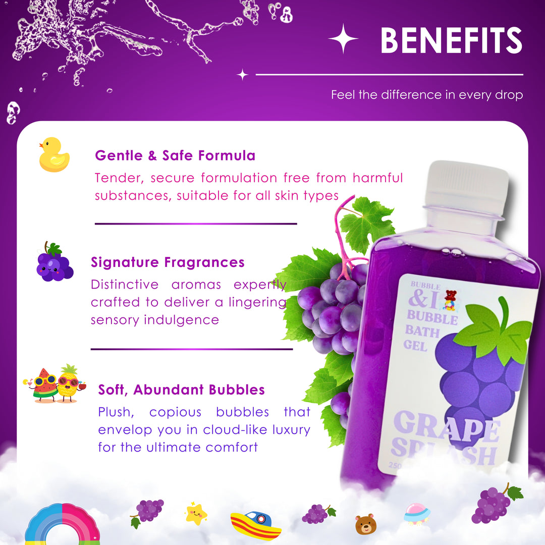 Bubble Bath Gel - 250 ml - Grape Splash