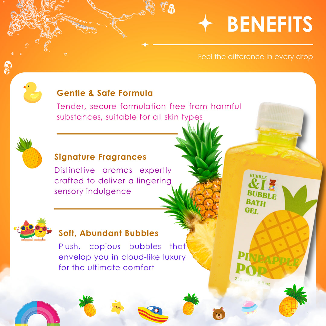 Bubble Bath Gel - 250 ml - Pineapple Pop