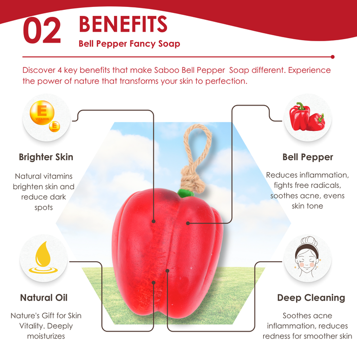 Natural Fancy Soap - Red Bell Pepper