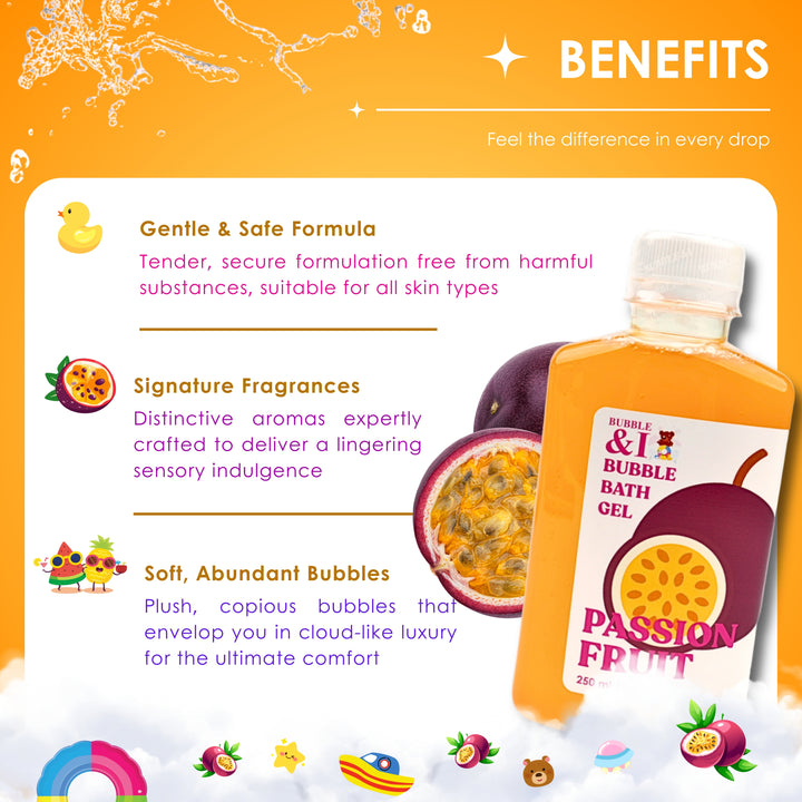 Bubble Bath Gel - 250 ml - Passion Fruit