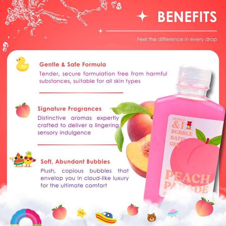 Bubble Bath Gel - 250 ml - Peach Parade