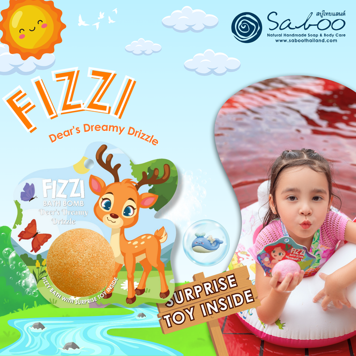 Fizzy Bath Bomb - Jungle Package - 100g - Dear's Dreamy Drizzle