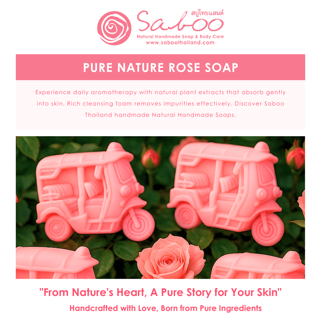 Natural Fancy Soap - Tuk Tuk - 100g - Rose