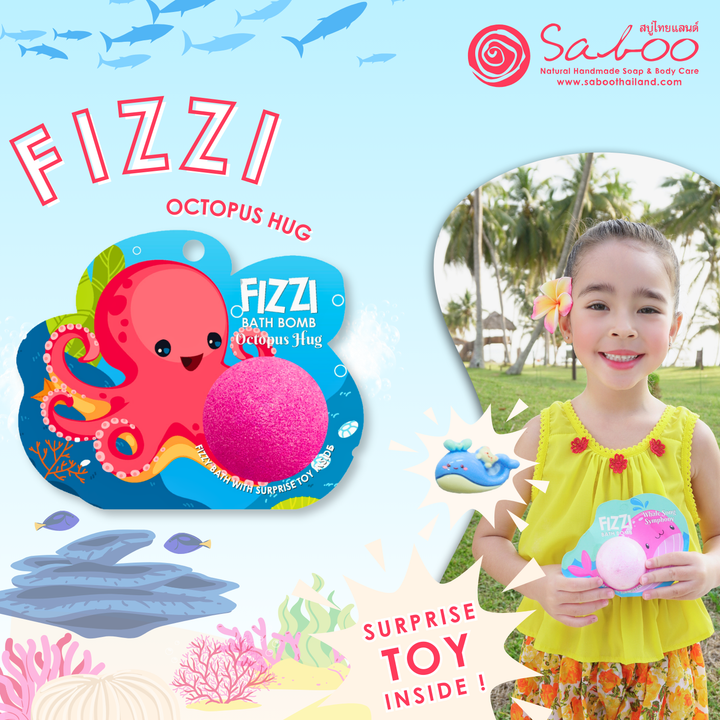 Fizzy Bath Bomb - Sea Animal Package - 100g - Octopus Hug