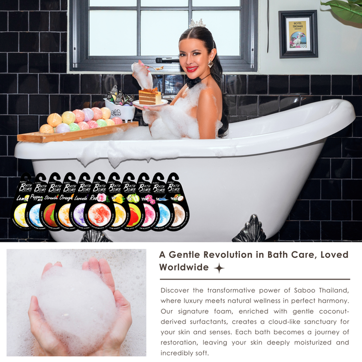Bubble Bath Bomb - Black Package - 150g - Honey
