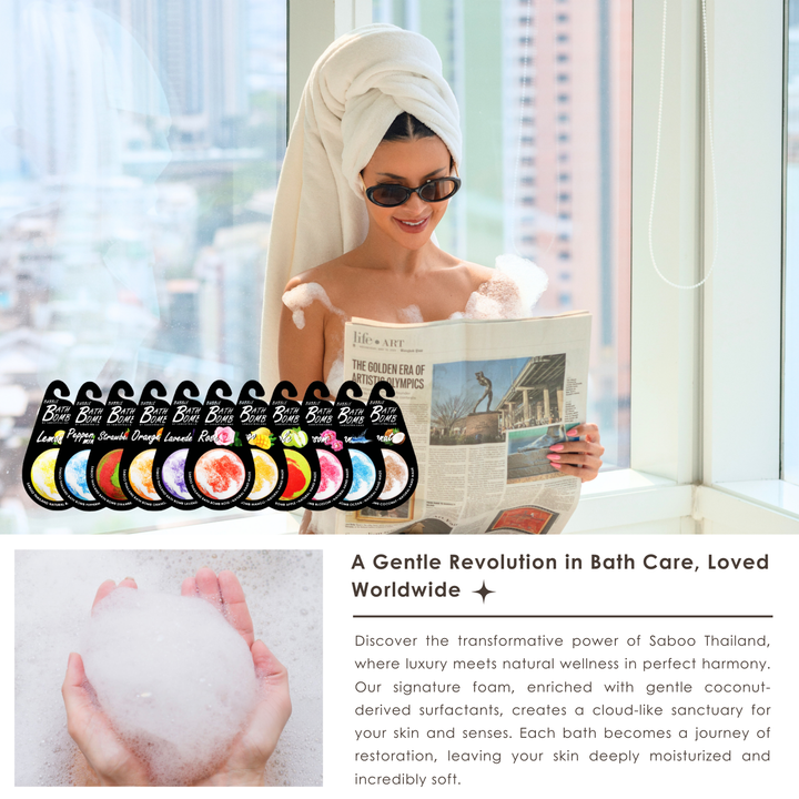 Bubble Bath Bomb - Black Package - 150g - Jasmine