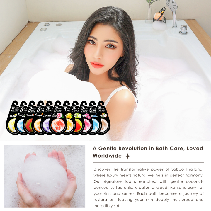 Bubble Bath Bomb - Black Package - 150g - Vanilla Mint