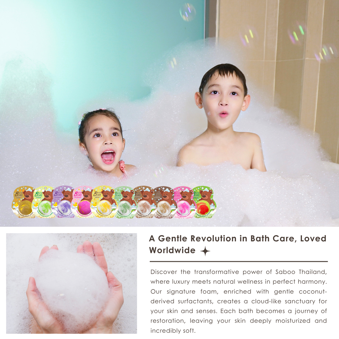 Bubble Bath Bomb - Bear Package - 150g - Rose