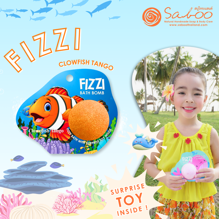 Fizzy Bath Bomb - Sea Animal Package - 100g - Clowfish Tango