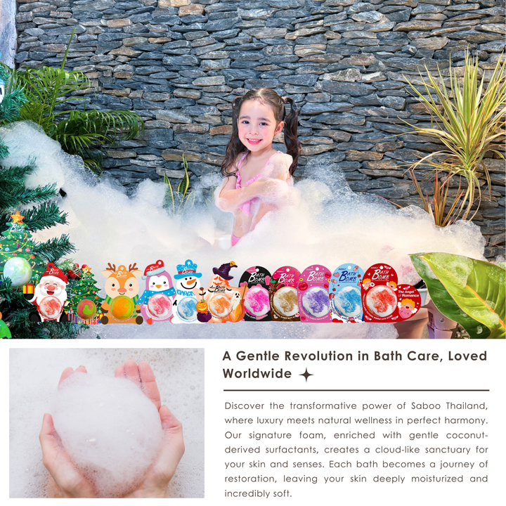 Bubble Bath Bomb - Christmas Penguin - 150g - Blossom