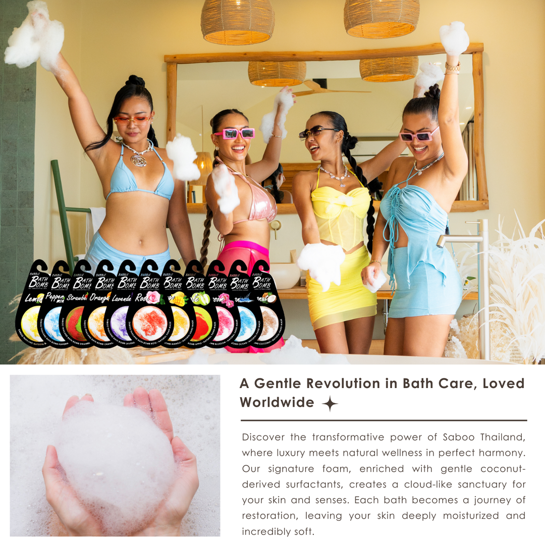 Bubble Bath Bomb - Black Package - 150g - Rice Milk