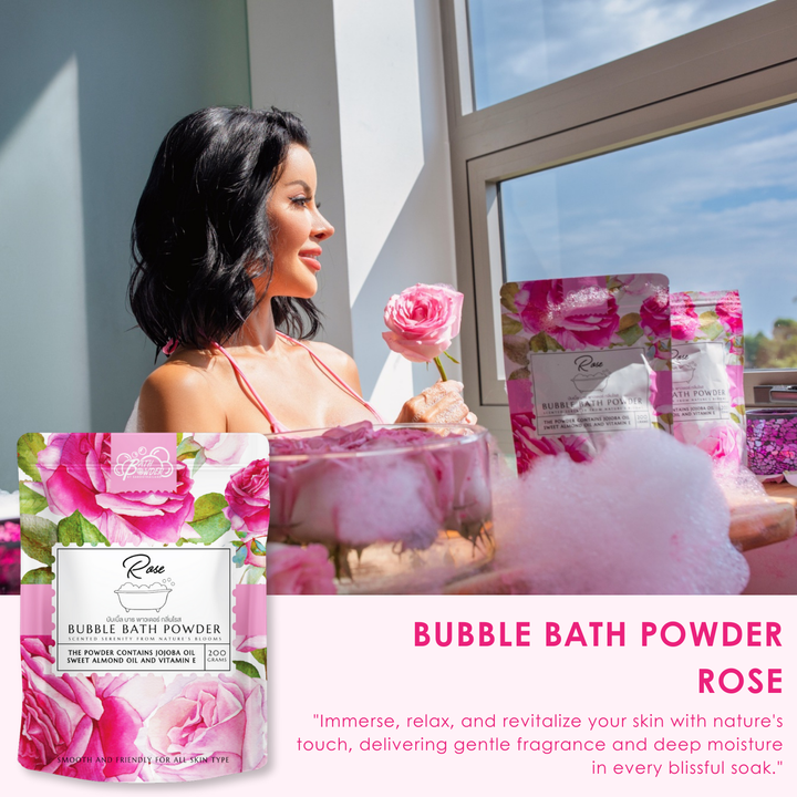 Bubble Bath Powder - 200g - Rose