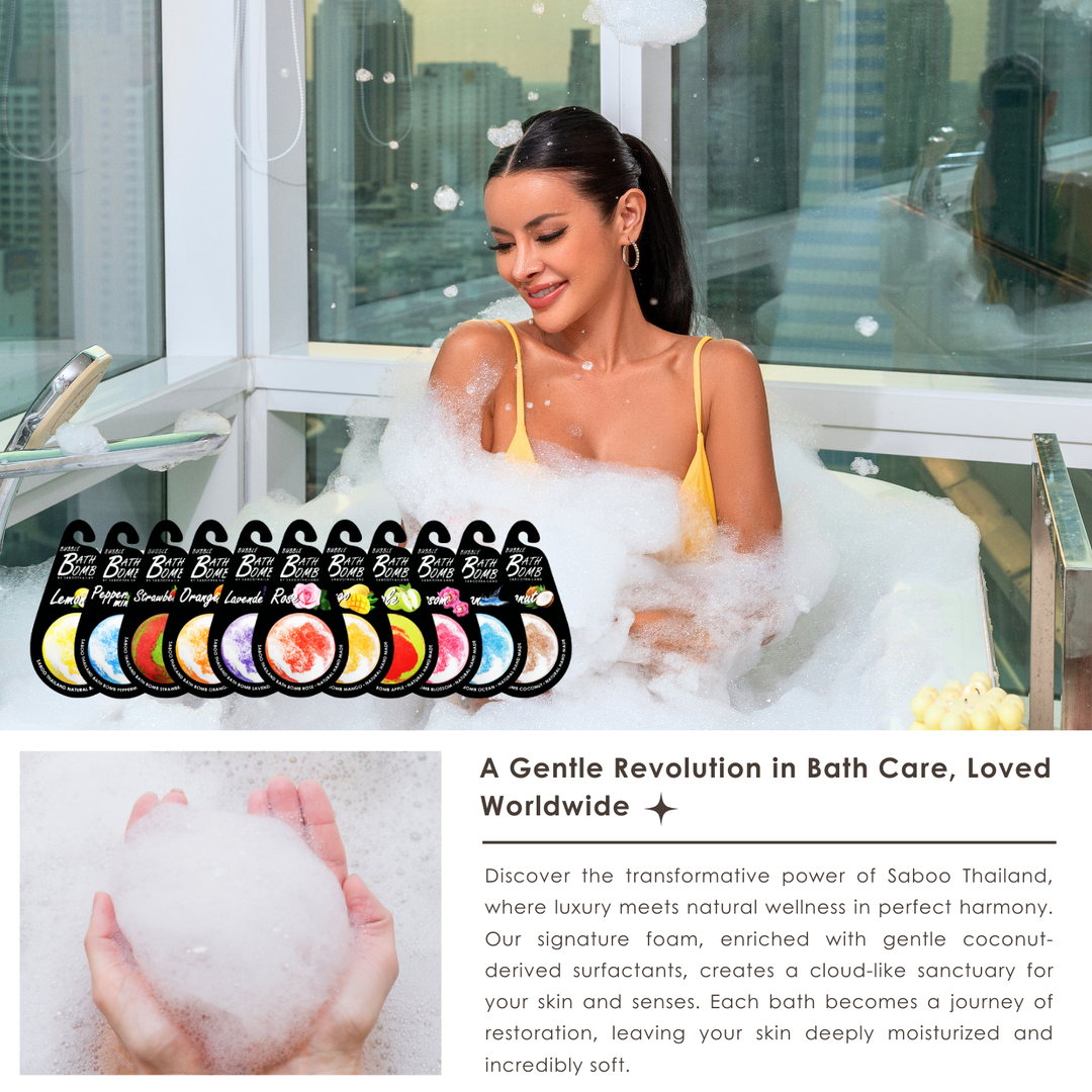 Bubble Bath Bomb - Black Package - 150g - Water Jasmine