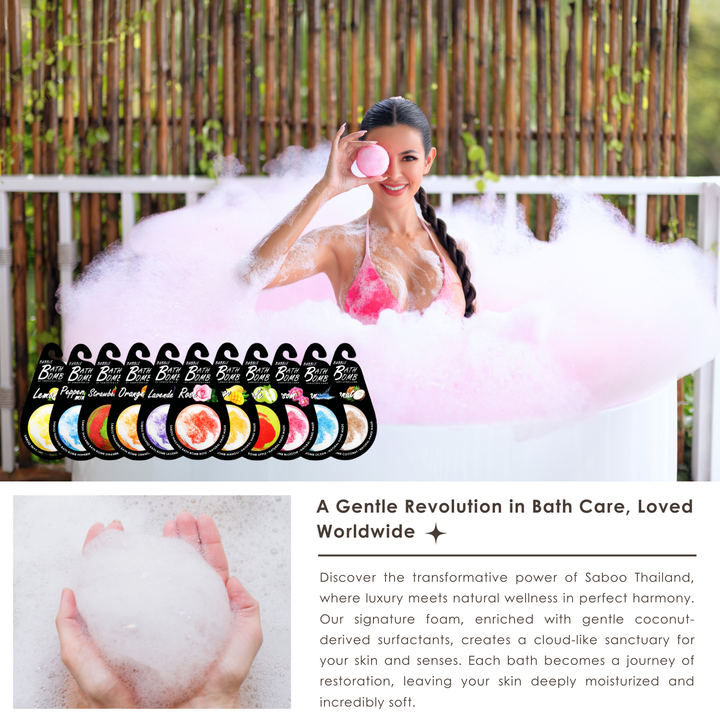 Bubble Bath Bomb - Black Package - 150g - Peony