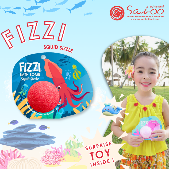 Fizzy Bath Bomb - Sea Animal Package - 100g - Squid Sizzle