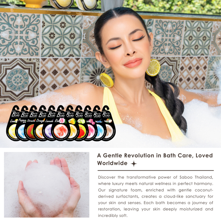 Bubble Bath Bomb - Black Package - 150g - Green Tea
